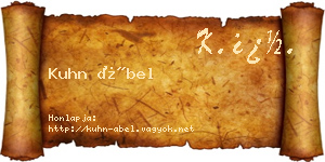 Kuhn Ábel névjegykártya