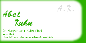 abel kuhn business card